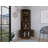 Syrah Corner Bar Cabinet with Two Doors, Three Open Shelves and Bottle Racks-1156929402