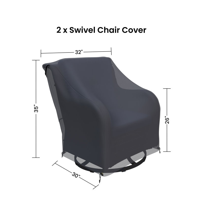 Housses de chaise de patio pivotantes en osier Anahit