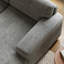 Canapé-lit rond en forme de L avec repose-pieds flottant gris rond Roundhill Furniture Arden