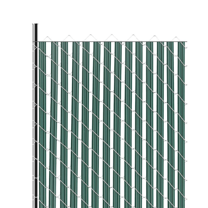Clôture à chaînette à lattes à simple paroi pour verrou inférieur 5 ' , H 44,5 po x l 1,25 po x P 0,3 po, Vert