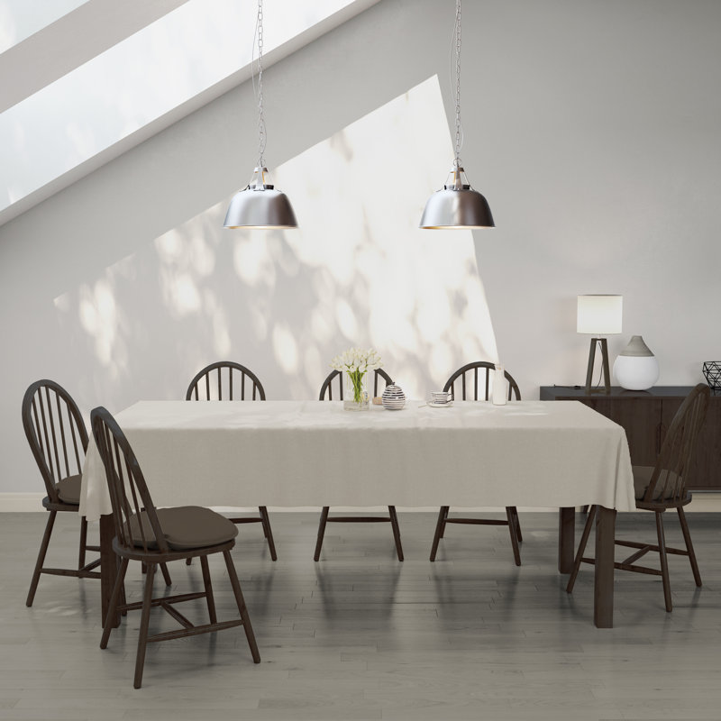 Nappe ronde en polyester Vallejos, 60 po, carré, Naturel