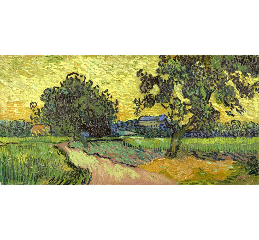 Leinwandbild Landschaft in der Dämmerung von Vincent van Gogh