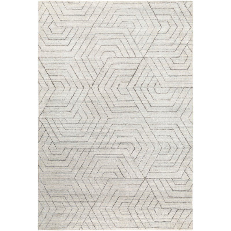 Hollifield Viscose Abstract Indoor Rug, Rectangle 4' x 6'