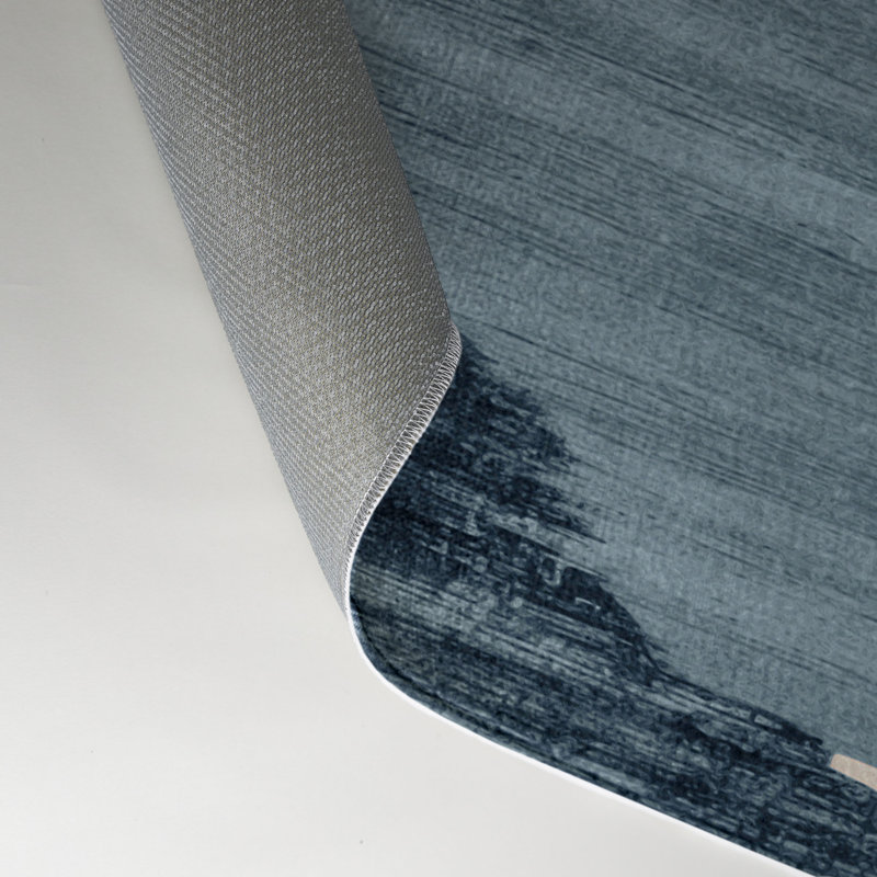 Watercolor Gray Indoor and Outdoor Area Rug, Rectangle 9' x 12'