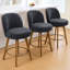 Ensemble de 3 tabourets de comptoir pivotants 26 po avec structure en bois massif et dossier moyen-1047842985-1043452202