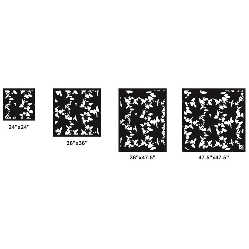 Maple Leaves Aluminum Laser-Cut Privacy Screen Panel  – Powder-Coated Outdoor Metal Wall Art, Decorative Garden Fence Privacy Divider