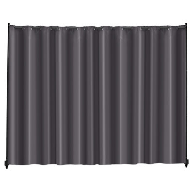 Room Divider, Portable Panel Room Divider with Wheels Curtain Divider Stand, Freestanding Room Divider Privacy Screen for Office, Bedroom, Dining Room, Study