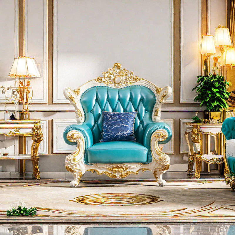 Fauteuil de luxe en bois massif European