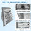 Ventilateur d'extraction avec volets automatiques, ventilateur mural en aluminium, silencieux, double sortie, pour garage ou grenier