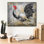 «Gold Lace Rooster B» par Jean Plout, art mural sur toile