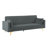 Modern Navy 84" Sleeper Sofa with Easy Fold Convertible Design