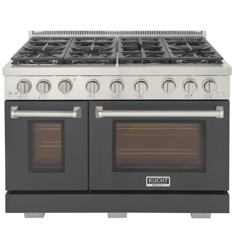 Kucht 48'' W Free Standing Range, Natural Gas, Grey