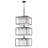 Giada Three-Light Multi-Tier Vertical Chandelier w/ Three Crystal Prism Drums