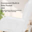 High Back White Rocking Chair With Headrest And Side Pockets-684208568
