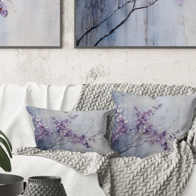 Coussin Violet, 16" x 16"