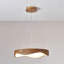 Lustre rond ondulé imitation bois Wabi-Sabi-133227606