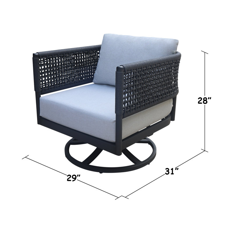 Olympic Swivel Lounge Chairs Set of Two with End Table