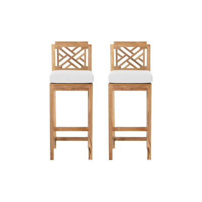 Monterey Upholstered Stool with Solid Wood Frame