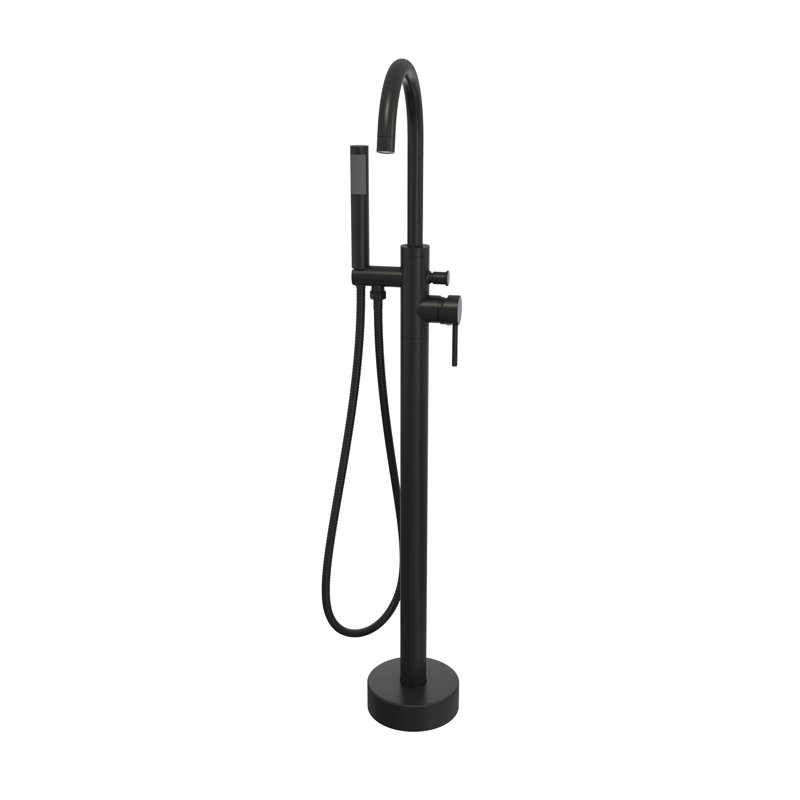 Havana Bathroom Tub Filler with Handshower, Matte Black