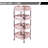 33-Inch 4-Tier Rolling Storage Basket and Multipurpose Shelf in Pink-1249777303
