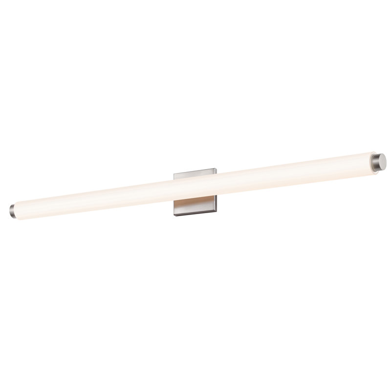 Tubo Slim 1 - Light LED Bath Bar, Satin Nickel, Flat