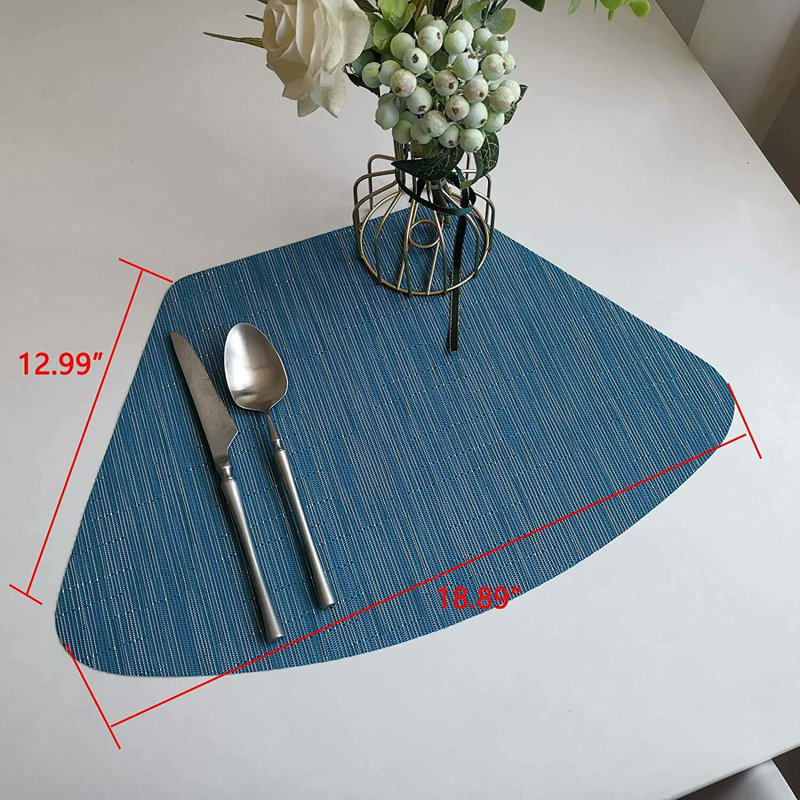 4Pcs 13" Wedge Placemat Heat Resistant Placemats