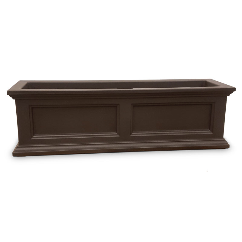 White 36" Traditional Resin Self-Watering Window Box Planter