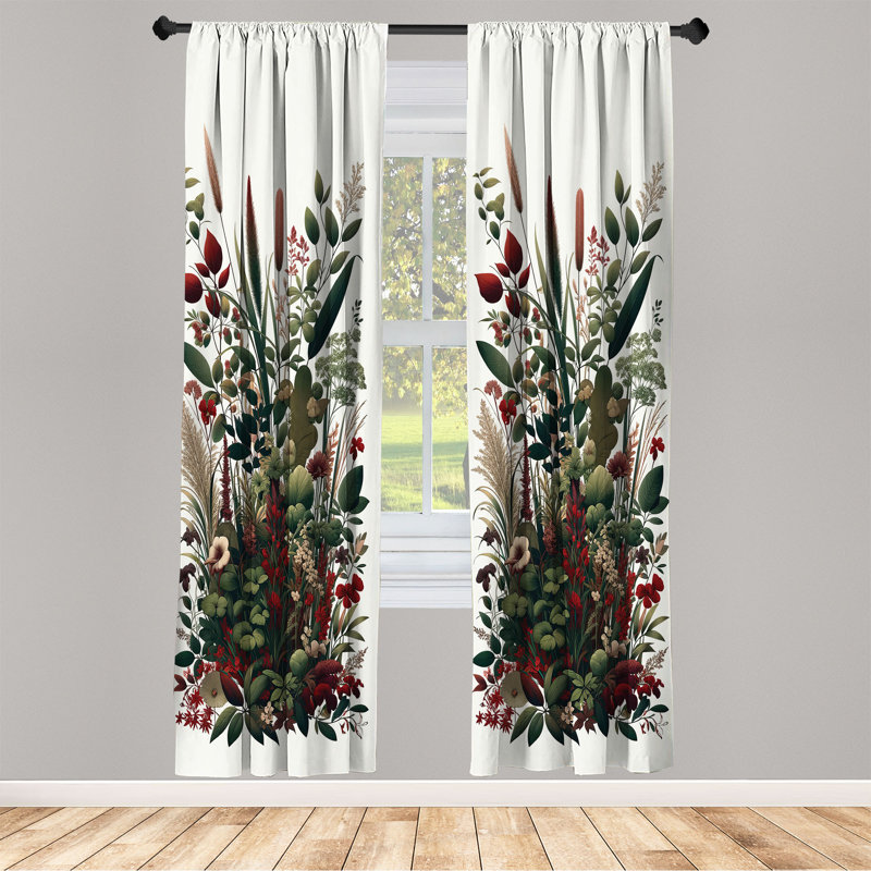 Semi Sheer Curtain Pair, 56" W x 95" L