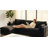 Corduroy 3-Seat Sectional Sofa - Modular Sleeper with USB Ports, Cup Holders, Armrest Cushions & Ottoman, Comfy Upholstered for Living Room, Apartment, Office-8095957