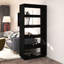 Latitude Run® Book Cabinet/Room Divider Black 15.7"X13.8"X53.1" Solid Wood Pine-91895662-91895658
