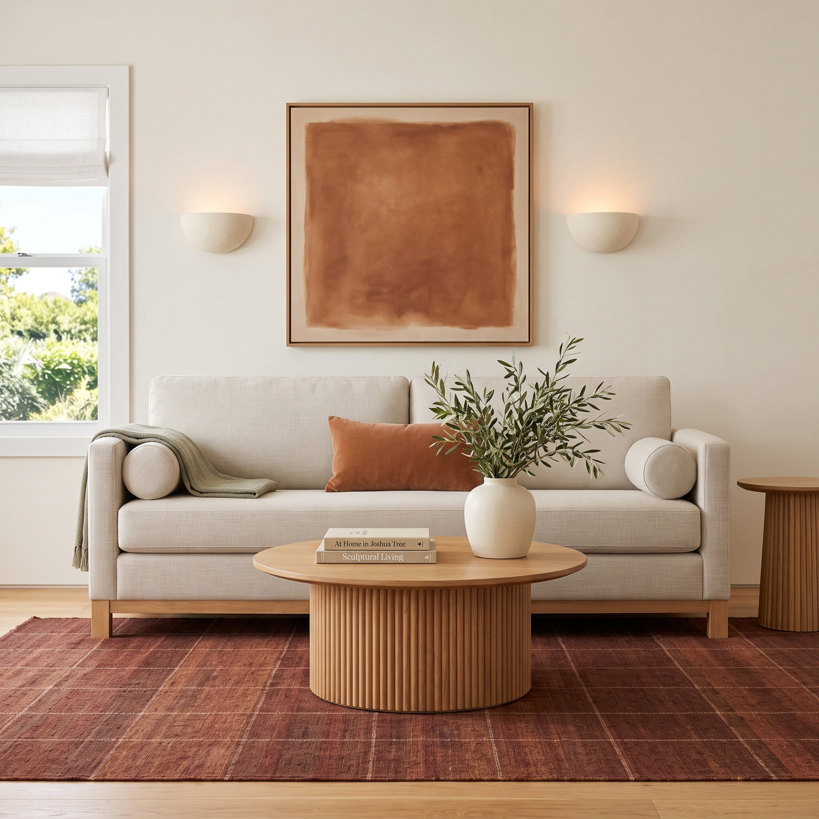 Clyve 84" Upholstered Sofa, Effie Linen Performance Basketweave