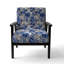 Chaise d'appoint florale Cobalt-6885842