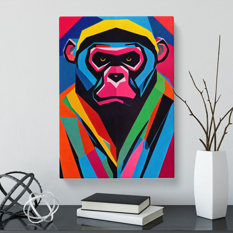 Gorilla Pop Art - Wrapped Canvas, 50cm H x 35cm W x 3cm D