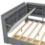 Lit plateforme en bois avec tête de lit avec rangement, tablettes et 2 tiroirs-934454930-934454929