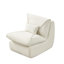 Méridienne compressée et tissu en chenille beige, siège en mousse haute densité, pour salon compact, style moderne beige-334039094