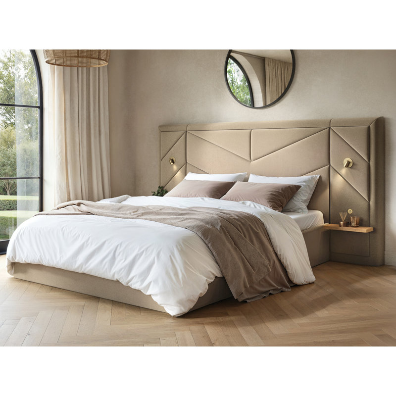 Upholstered Velvet Ottoman Bed, Kingsize
