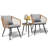 3-piece Outdoor Bistro Set For Patio, Balcony, Porch, And Poolside Garden-882258857-882258859