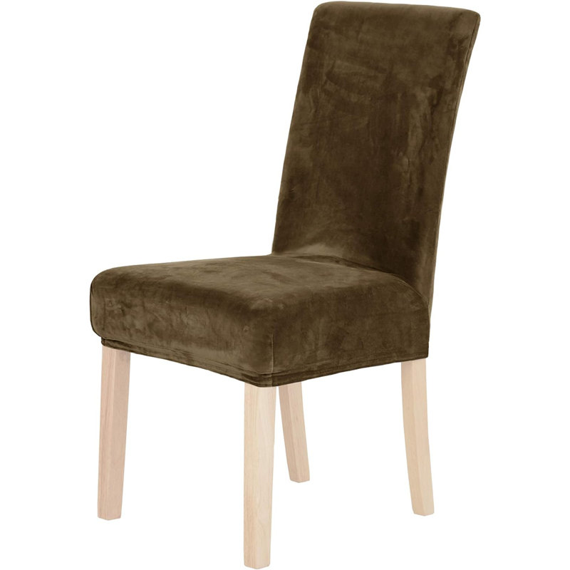 Polyester Dining Chair Slipcover, Taupe