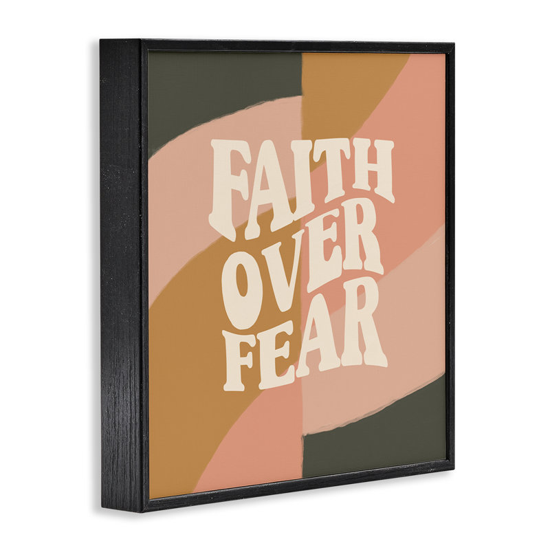 « Faith Over Fear » : giclée sur toile dans un cadre noir, une œuvre d'Amylee Weeks, Giclée encadrée noir minuit