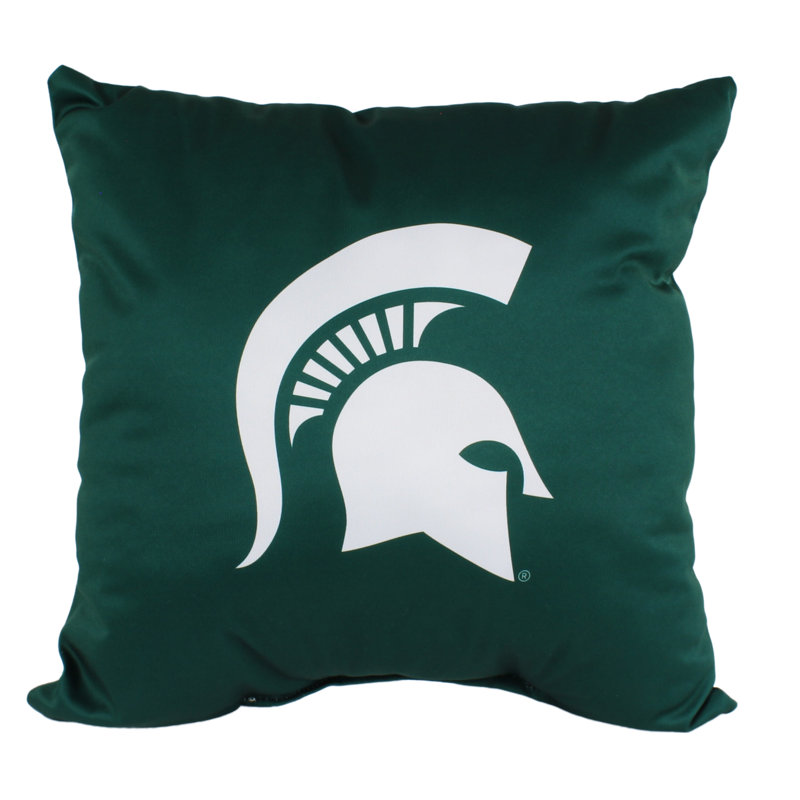 Coussin décoratif 16 po x 16 po South Carolina Gamecocks - 2 couleurs, logo unique des deux côtés, Spartans de Michigan State