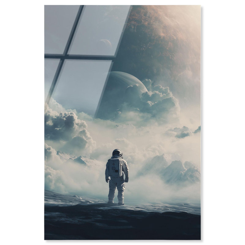 Art mural astronaute par Star Remise II, prêt à être suspendu, 10 x 15, H 15 po x l 10 po
