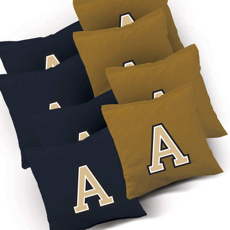 2' x 4' NCAA Team Distressed Solid Wood Cornhole Set with LED Lights, Army Black Knights