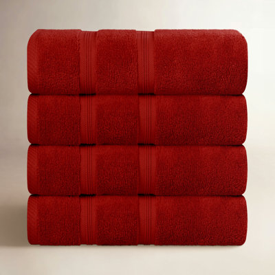 4-Piece Zero-Twist Cotton Towel Set
