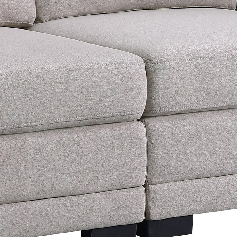 Canapé modulaire réversible en tissu de lin