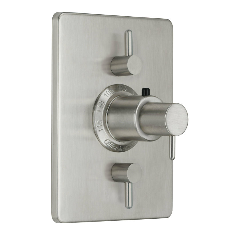 Avalon Styletherm Trim Only with Dual Volume Control, Polished Brass