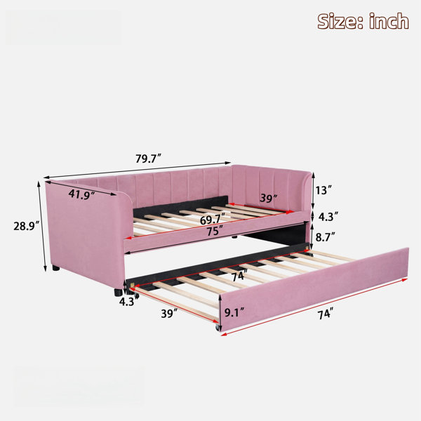 Mercer41 Upholstered Roderik And 2 Drawers - Wayfair Canada