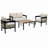Armantine 4 Piece Iron Sofa Seating Group With Cushions-517092472