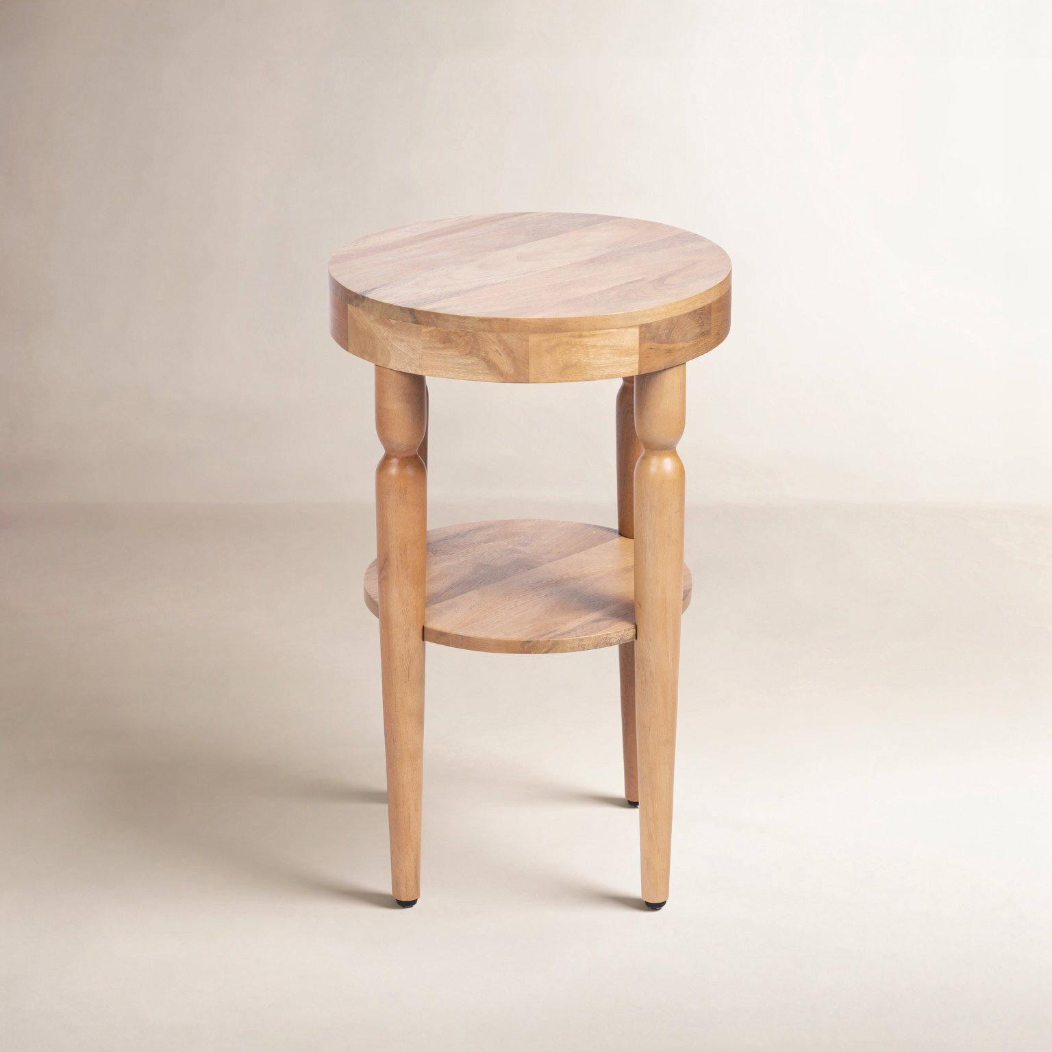 Ardentown Modern Round Side Table, Natural