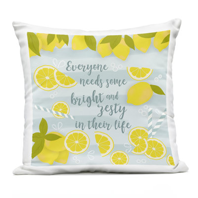 Everyone Needs Bright & Zesty Outdoor Printed Pillow, design by Anna Quach, 18 x 7 x 18