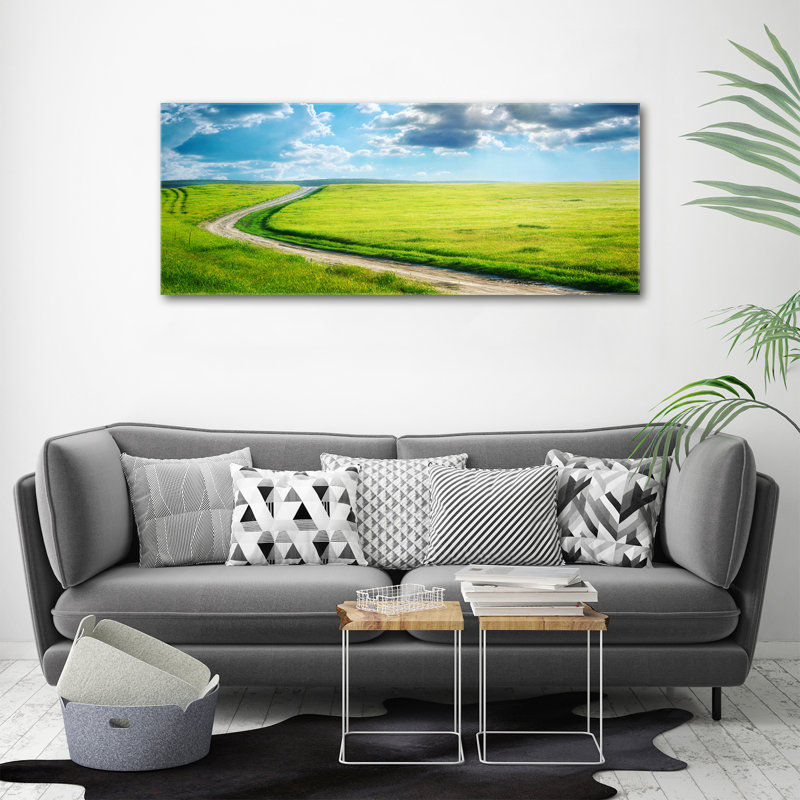 Path In The Meadow - Print, 50cm H x 125cm W x 2cm D, Canvas